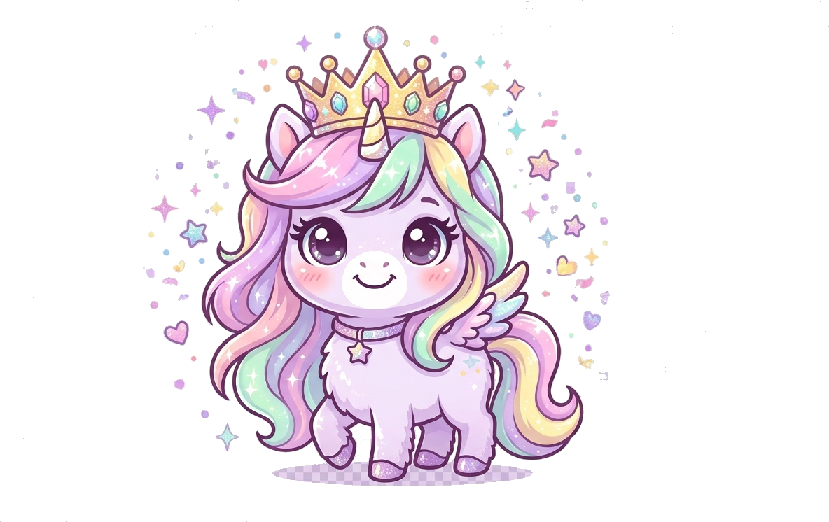 Unicornio con corona